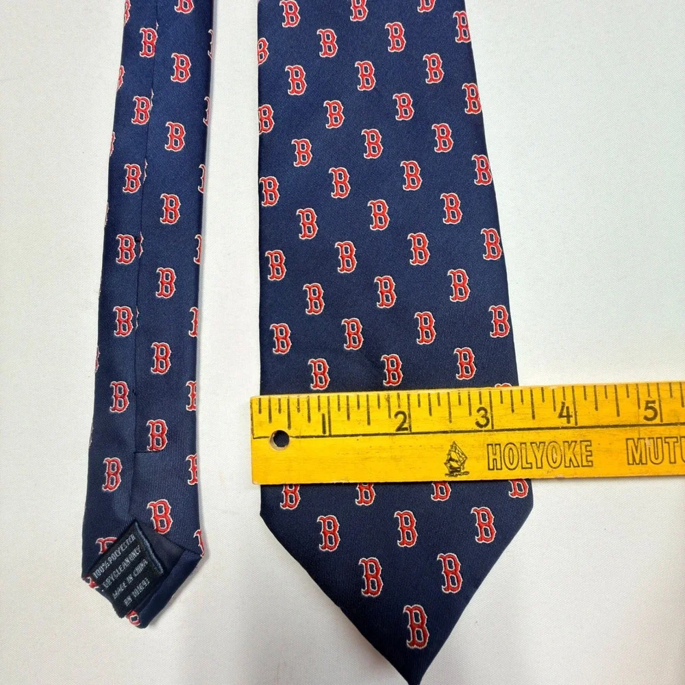 Boston‎ Red Sox MLB Navy Logo Print Tie Officially Licensed